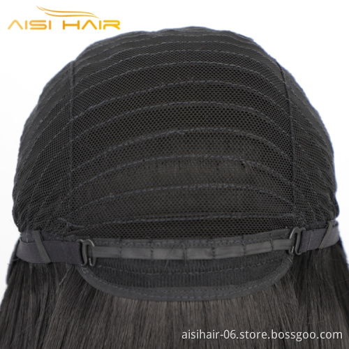 Aisi High wholesale hot sale short brown highlight for black women long straight soft cheap small lace hair synthetic wig